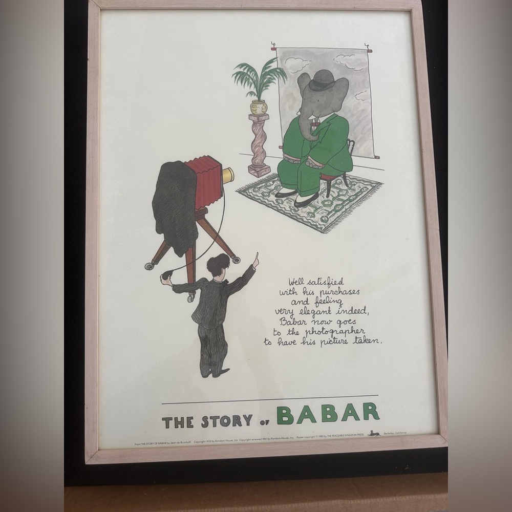 The Story of Babar Vintage Art Print